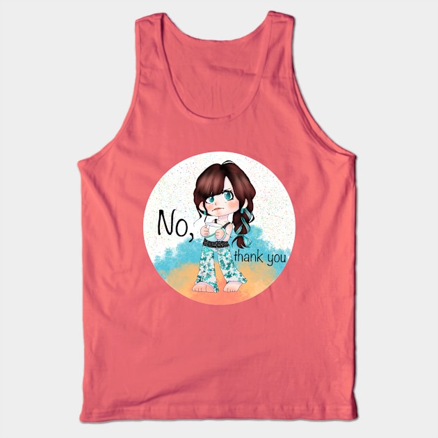 No Thanks Tank Top by LonePokemo